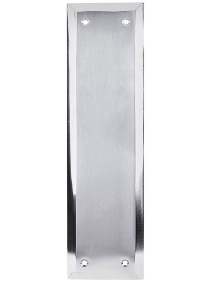 New York Push Plate In Polished Chrome.